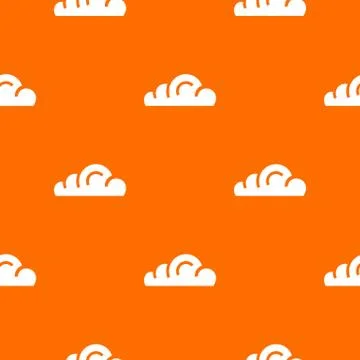App cloud pattern vector orange Stock Illustration