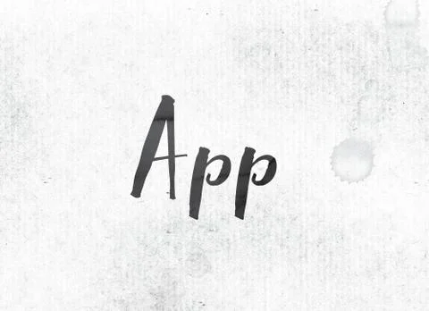 App Concept Painted Ink Word and Theme Illustrazione stock