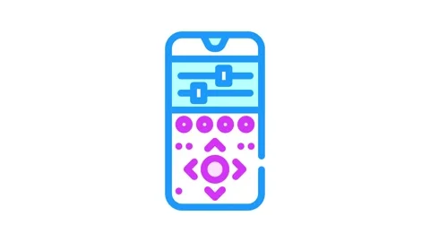 App controlled color icon animation Stock Footage 327256138