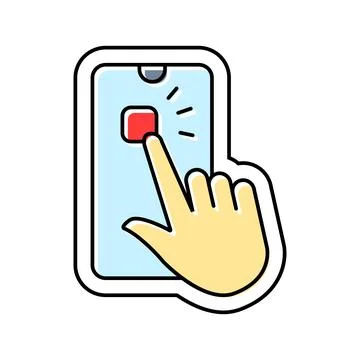 App controlled color icon vector illustration Illustrazione stock