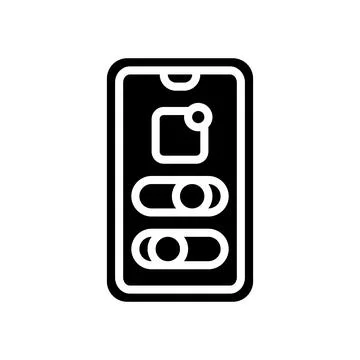 App controlled glyph icon vector illustration 스톡 일러스트