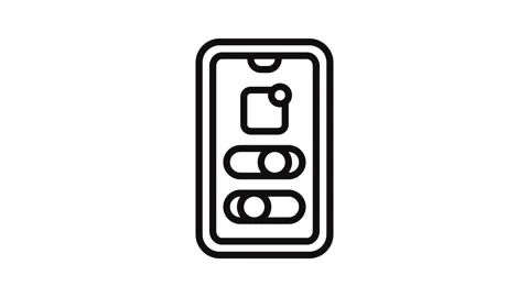 App controlled line icon animation Video stock 326122620