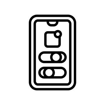 App controlled line icon vector illustration 스톡 일러스트