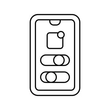 App controlled line icon vector illustration Ilustración de archivo