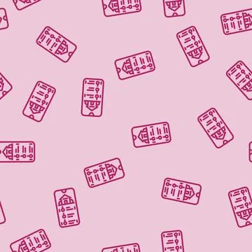 App controlled line vector seamless pattern 스톡 일러스트