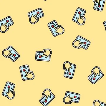 App controlled vector seamless pattern Illustrazione stock