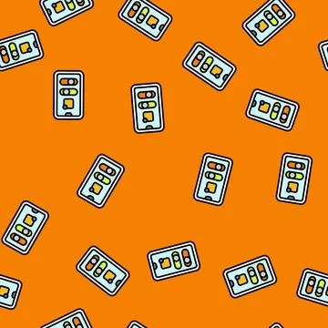 App controlled vector seamless pattern 스톡 일러스트