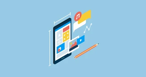 App design and development Stock Footage 114801312