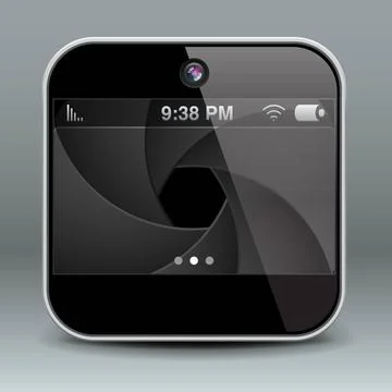 App design mobile phone camera icon App design mobile phone camera icon, v... Stock Photos