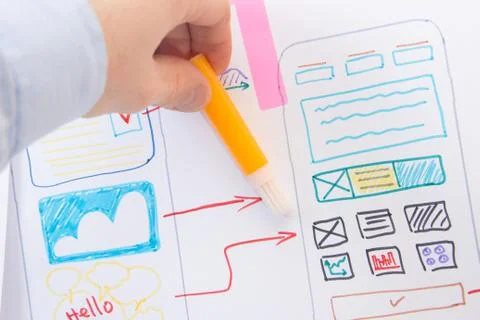 App design. Mobile smartphone application design Stock Photos