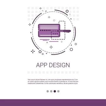 App Design Software Development Computer Programming Device Technology Banner Stock Illustration