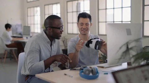 App developer explaning product Stock Footage 71629986