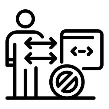 App developer icon, outline style Stock Illustration