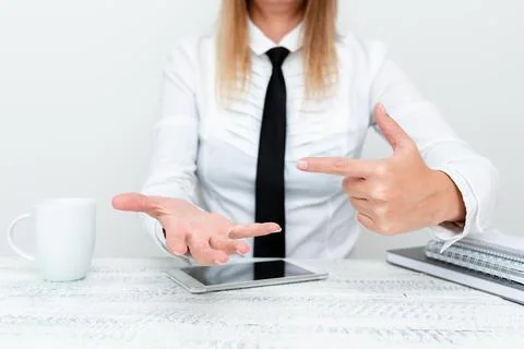 App Developer Presenting New Program, Displaying Upgraded Device, Entrepreneur Stock Photos