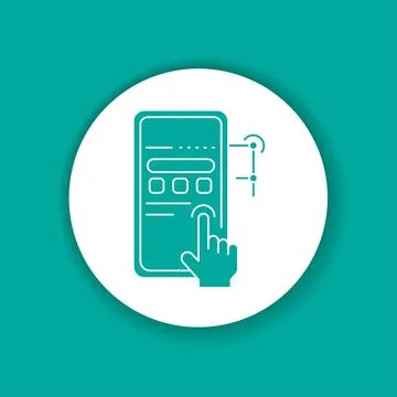 App development color line icon. Pictogram for web page, promo. Stock Illustration