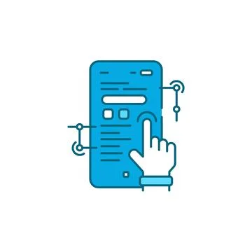 App development color line icon. Pictogram for web page, Illustrazione stock