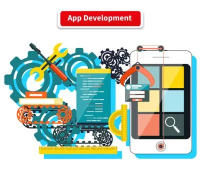 App Development Concept Stock Illustration