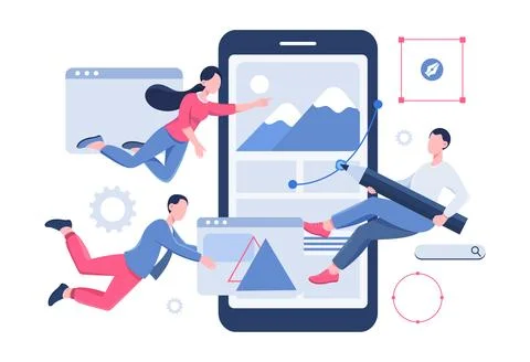 App development concept Illustrazione stock