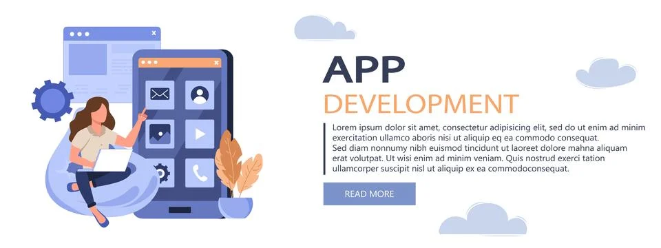 App development concept 스톡 일러스트