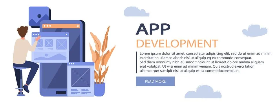 App development concept 스톡 일러스트