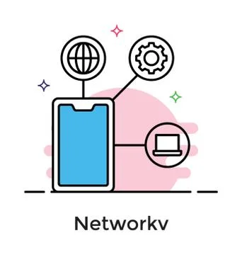 App development in flat icon design Stock Illustration