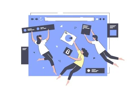 App development in flight Stock Illustration