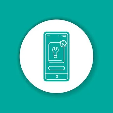 App development guide black line icon. Pictogram for web page 스톡 일러스트