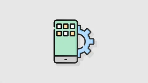 App Development icon animation alpha Stock Footage 158133567