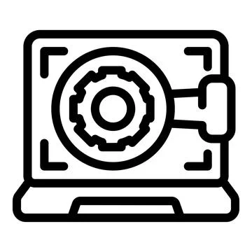 App development icon outline vector. Software programming engineer Stock Illustration
