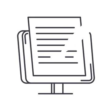 App development line icon, outline symbol, vector illustration, concept sign Stock Illustration