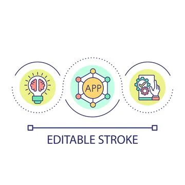 App development loop concept icon Stock Illustration