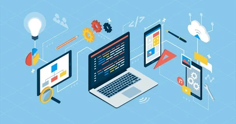 App development process Stock Footage 113228724