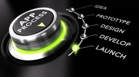 App Development Process Stockillustratie