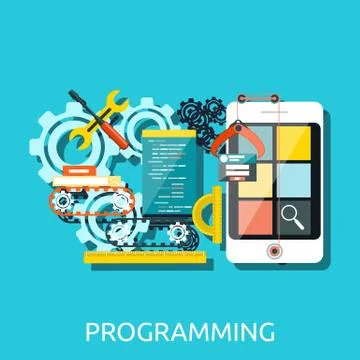 App Development Programming Concept Stock Illustration