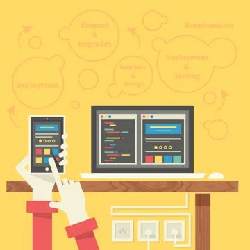 App Development Programming Concept Stock Illustration