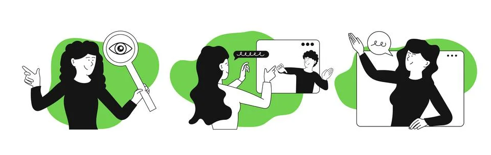 App development set business vector illustration concept. Application web tec Illustrazione stock