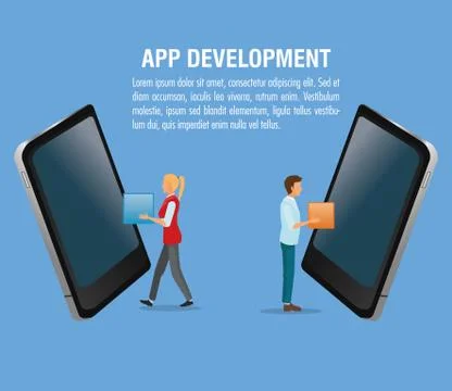 App development technology design Stock Illustration