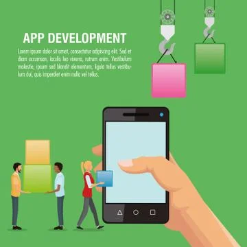 App development technology design Stock Illustration