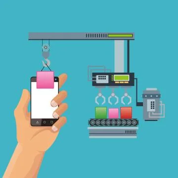 App development technology design Stock Illustration