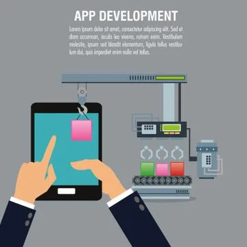 App development technology design Ilustração Stock