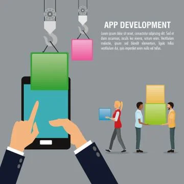 App development technology design Stock Illustration