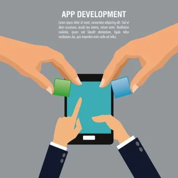 App development technology design Stock Illustration