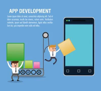 App development technology design Stock Illustration