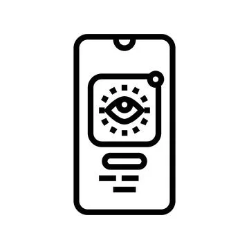 App digital mindfulness tech engagement line icon vector illustration Stock Illustration
