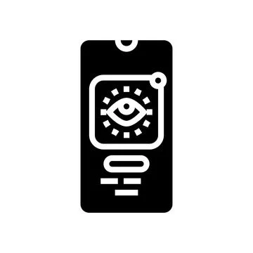 App digital mindfulness tech engagement glyph icon vector illustration Illustrazione stock