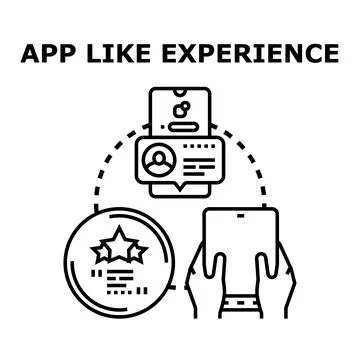 App like experience concept on mobile devices 스톡 일러스트