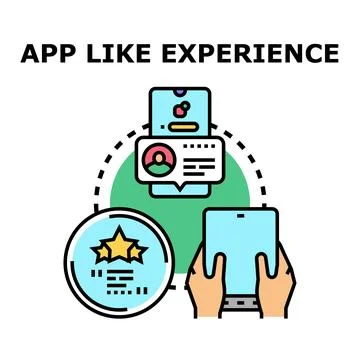 App like experience concept on mobile devices Stock Illustration