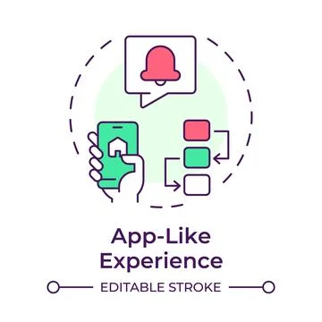 App like experience multi color concept icon 스톡 일러스트