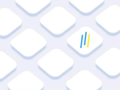 App Icon Mockup Vector Template Presentation Angle Stock-Illustration