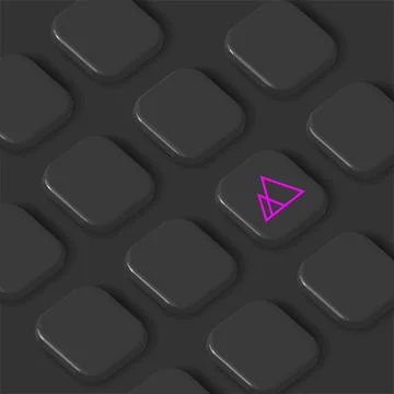 App Icon Mockup Vector Template Presentation Angle Stock Illustration